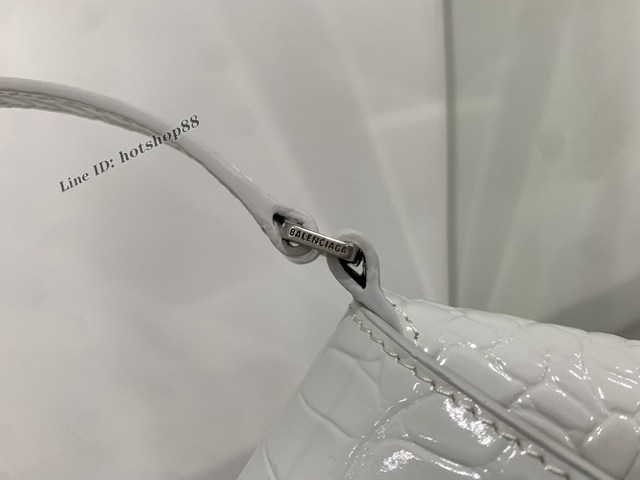 Balenciaga專櫃爆款XX Bag斜挎背包 巴黎世家鱷魚紋皮翻蓋腋下包 fyj1903